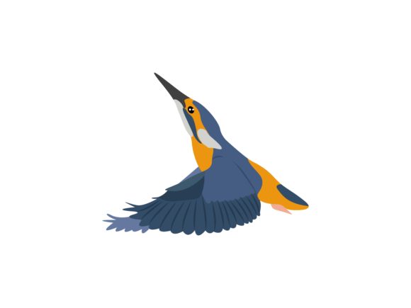 Alcedinidae Bird Flaying Up Animal: A Dynamic Design Asset
