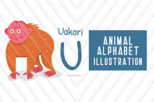 Animal Alphabet U for Uakari: A Bold Display Typeface