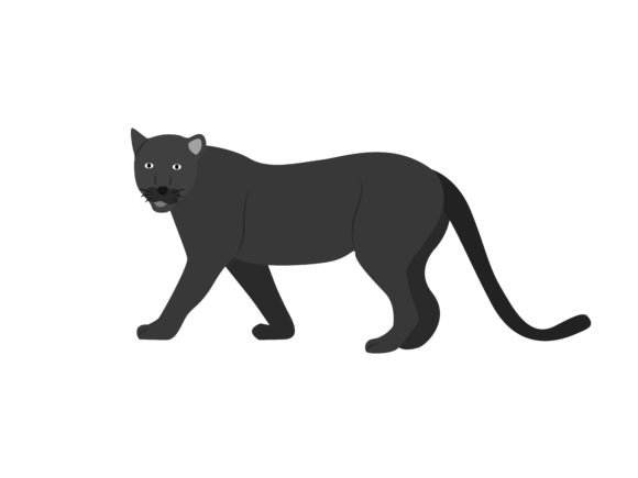 Black Panther Standing Animal: A Bold Design Asset