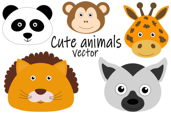 Cute Animal Faces Vector Illustration: A Designer’s Secret Weapon
