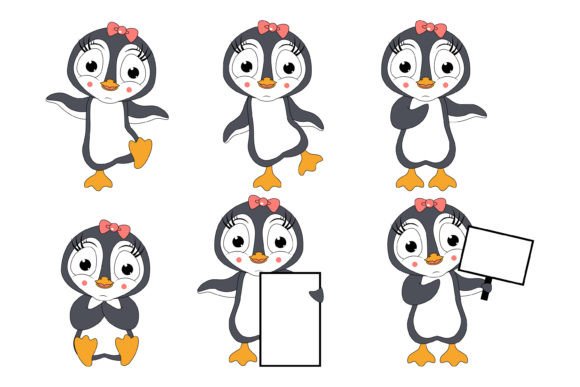 Cute Penguin Animal Cartoon Illustration: Your Go-To Design Asset