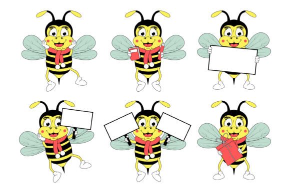 Designing with Delight: The Cute Bee Animal Cartoon Illustration