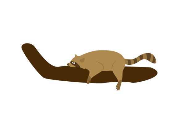 Lazy Raccoons Animal: A Playful Asset for Creative Projects