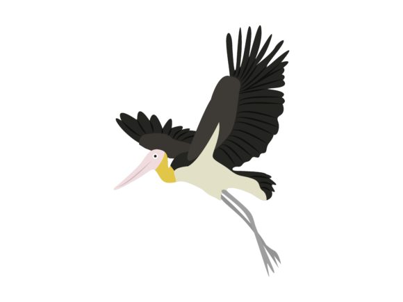 Leptoptilos Flapping Bird Animal: A Dynamic Design Asset