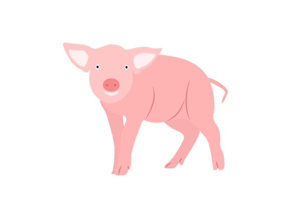 The Charm of the Pig Standing Animal in Modern Design