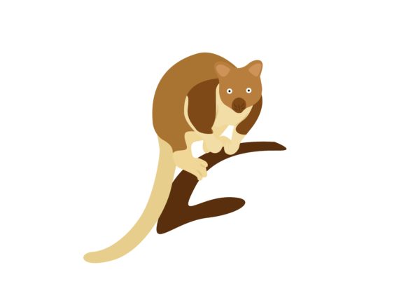 Tree Kangaroo Standing Animal: A Whimsical Design Asset
