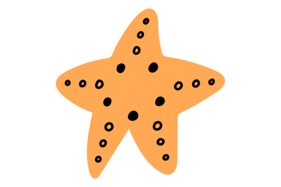 Yellow Starfish. Cute Nautical Animal. U: A Deep Dive into This Charming Typeface